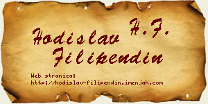 Hodislav Filipendin vizit kartica